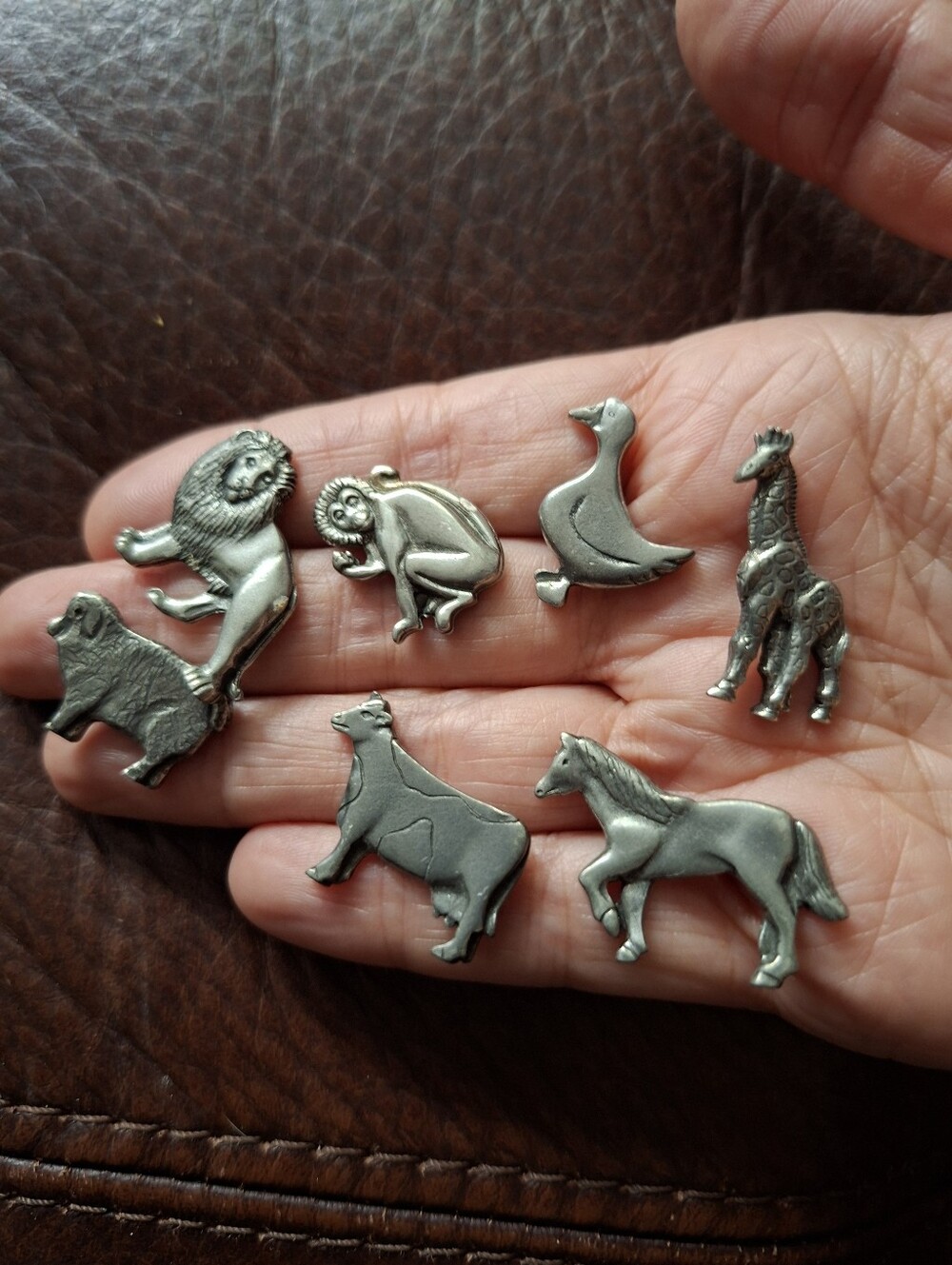 Handmade Pewter Animal Buttons